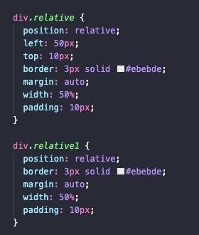 Relative position code